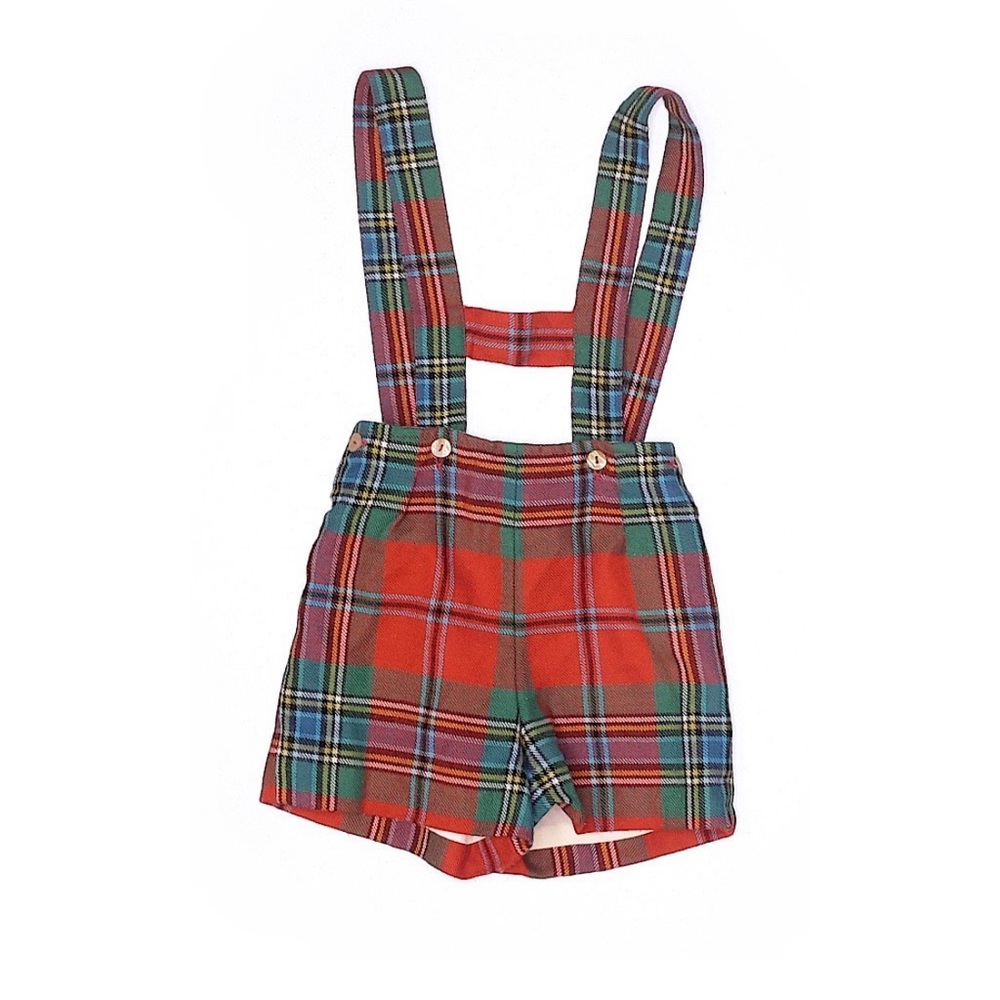 Oscar De La Renta 100% Wool Overall Shorts